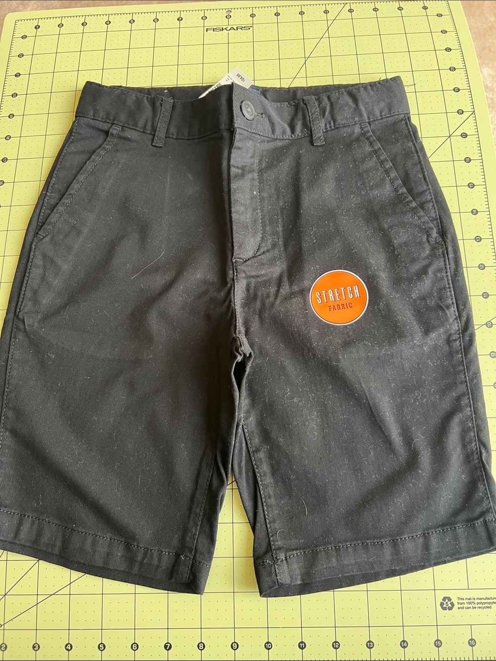 The Children's Place Black Flat-Front Stretch Shorts